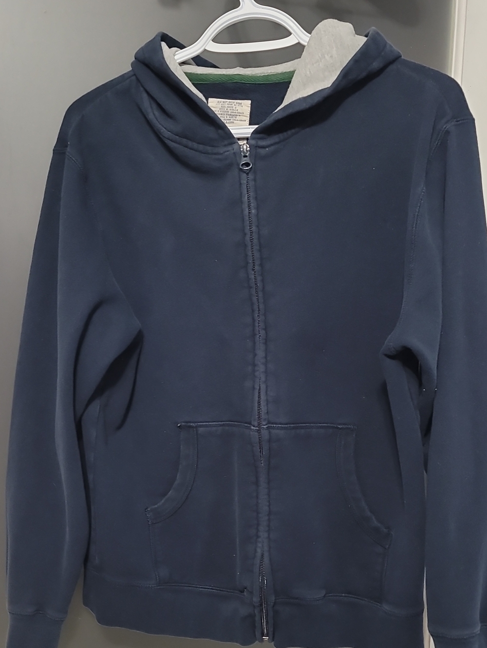 Old Navy Navy Blue Hooded Zip-Up Sweatshirt BoyXL